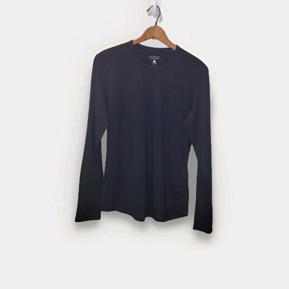 Segments Black Merino Wool Long Sleeve Base Layer Size Medium Gorpcore